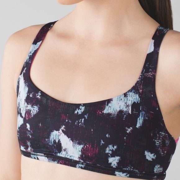 Lululemon Free To Be Bra Wild Static Blossom Multi / Pink Paradise Size 8 Yoga - Picture 3 of 8